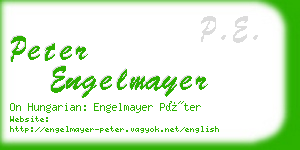 peter engelmayer business card